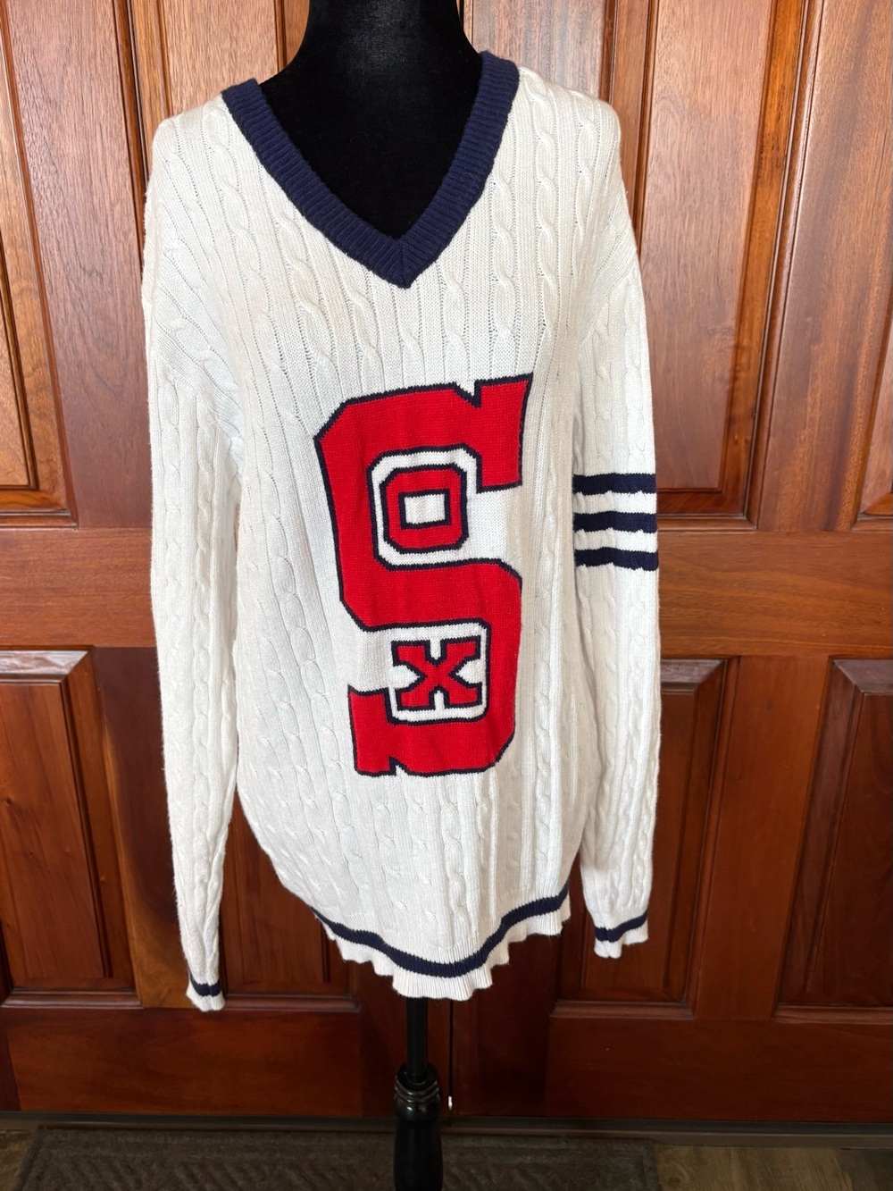 Chicago White Sox Sweater Mens Medium Baseball MLB Cable Knit 125th Anniversary